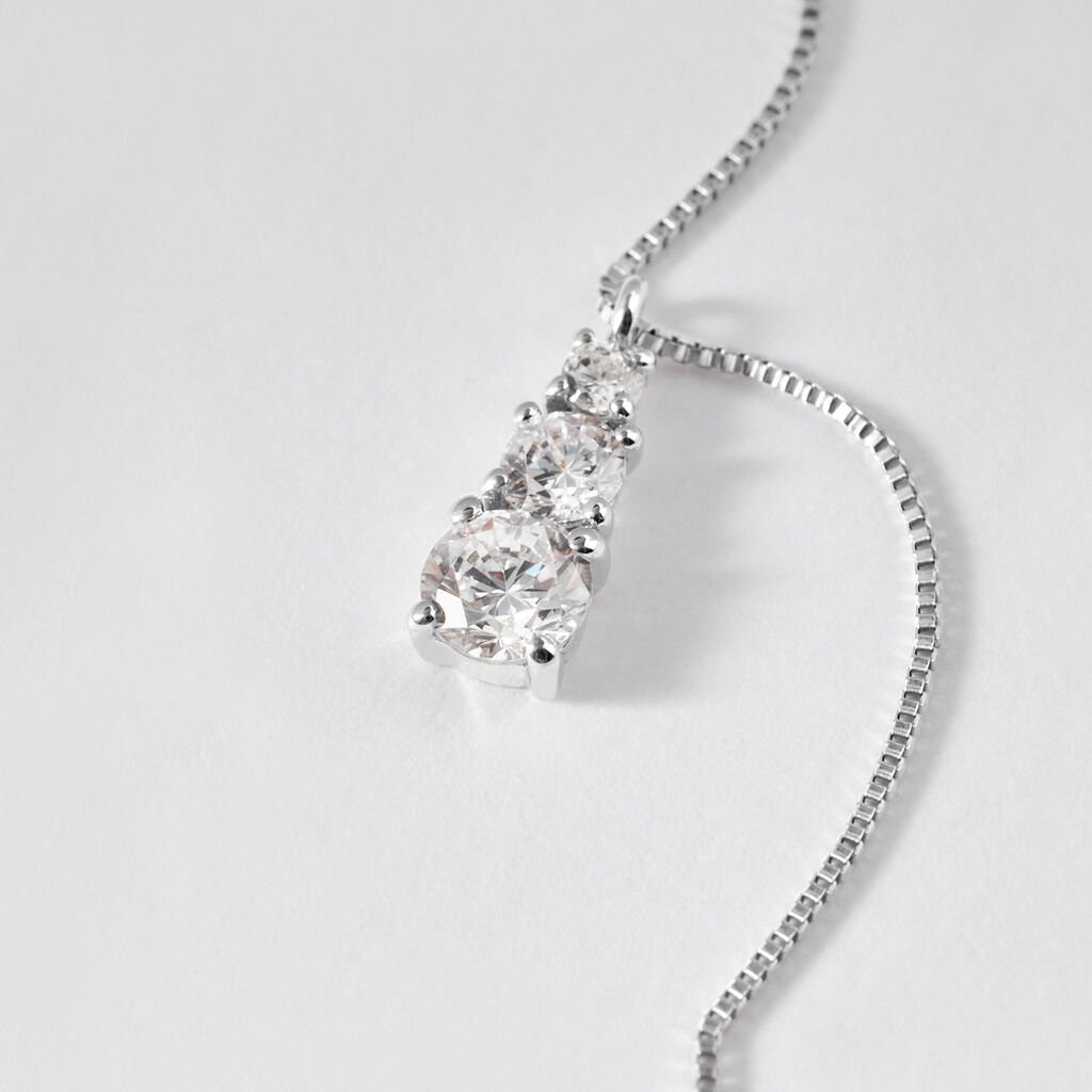 Collana Trilogy Claire Oro Bianco Cubic Zirconia - Collane Donna | Stroili