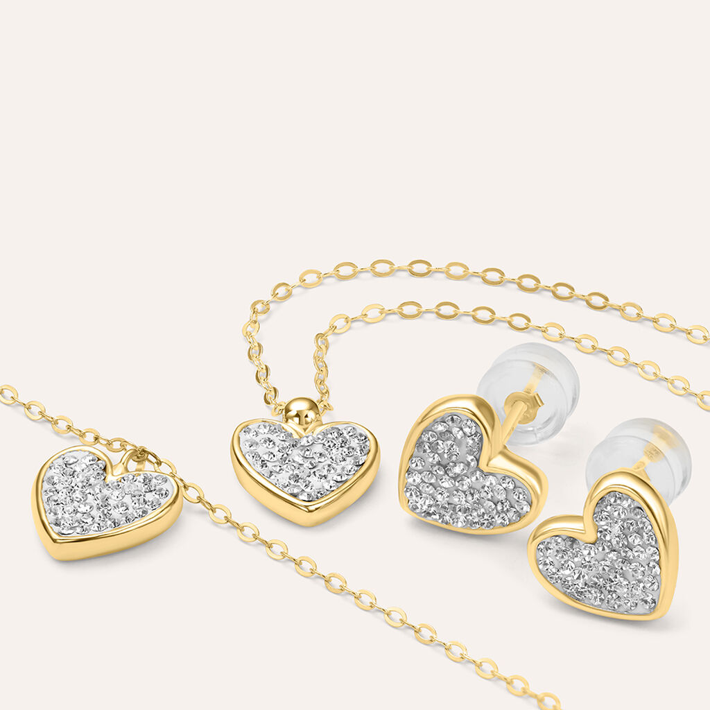 Collana Christelle Oro Giallo Cristallo