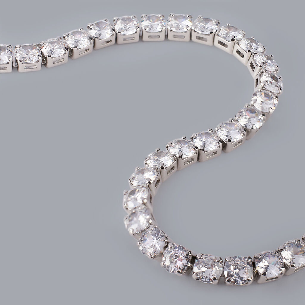 Bracciale Tennis Romantic Shine Metallo Cristallo - Bracciali Tennis Donna | Stroili