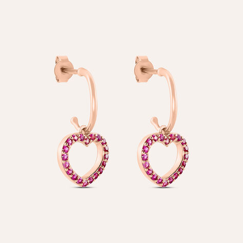 Orecchini A Cerchio Silver Rainbow Argento Rosa Cubic Zirconia - Orecchini a Cerchio Donna | Stroili