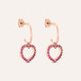 Orecchini A Cerchio Silver Rainbow Argento Rosa Cubic Zirconia