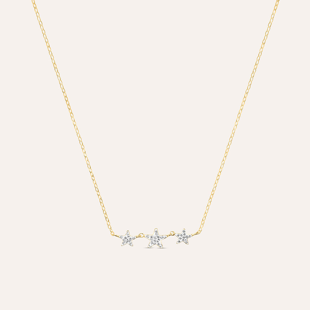 Collana Christelle Oro Giallo Cristallo