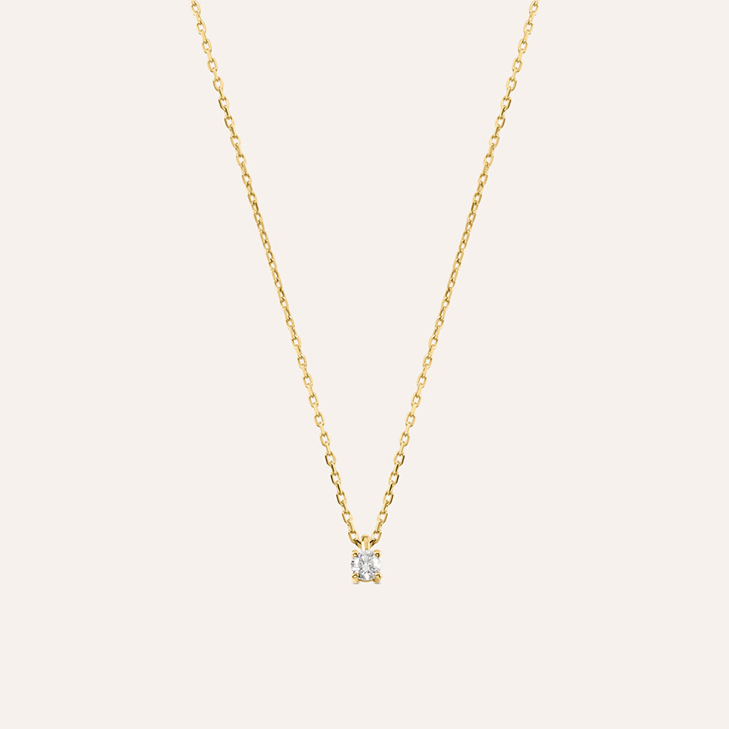 Naava Collana Con Pendente A Farfalla In Oro Giallo 9 Carati E Diamanti, Catena 46 Cm, Elegante E Certificata - 2