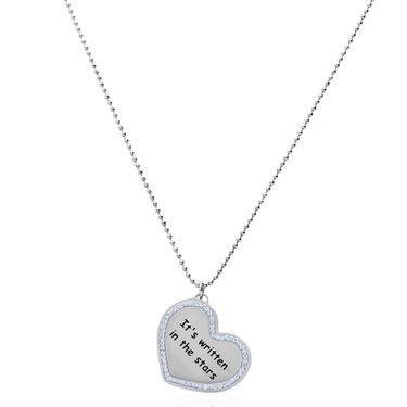 Collana con ciondolo in acciaio e strass It's written in the stars