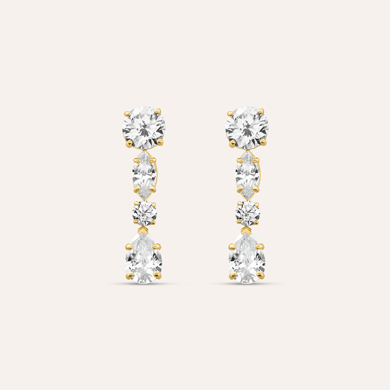 Orecchini Pendenti Claire Oro Giallo Cubic Zirconia - Orecchini Pendenti Donna | Stroili