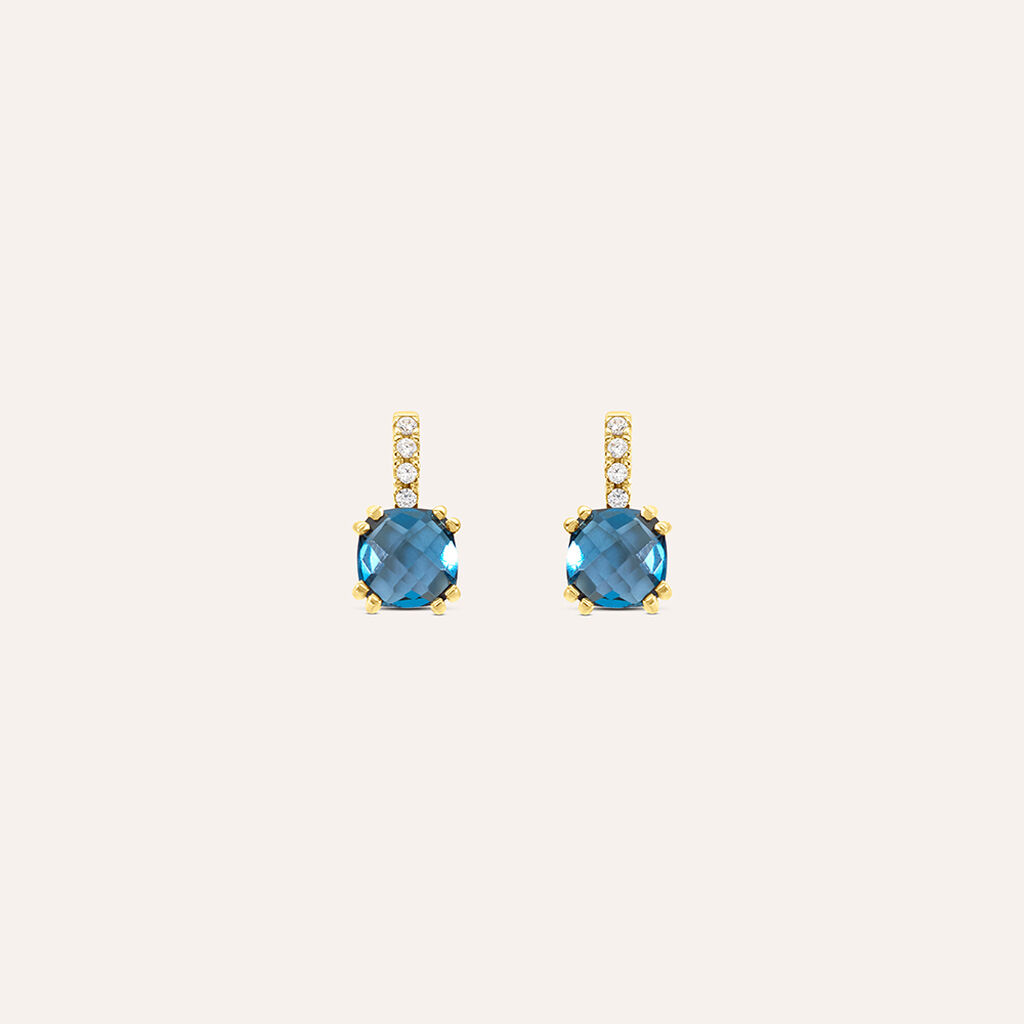 Orecchini Lobo Punto Luce Amélie Oro Giallo Topazio Cubic Zirconia - Orecchini a Lobo Donna | Stroili
