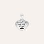 Charm in argento rodiato e glitter