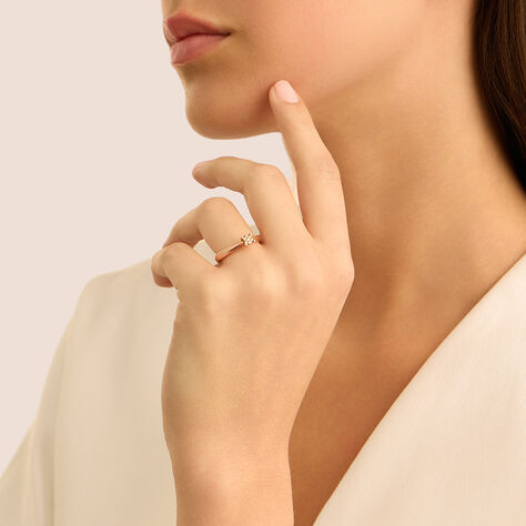 Anello Solitario Sophia Oro Rosa Diamante - Anelli con Pietre Donna | Stroili
