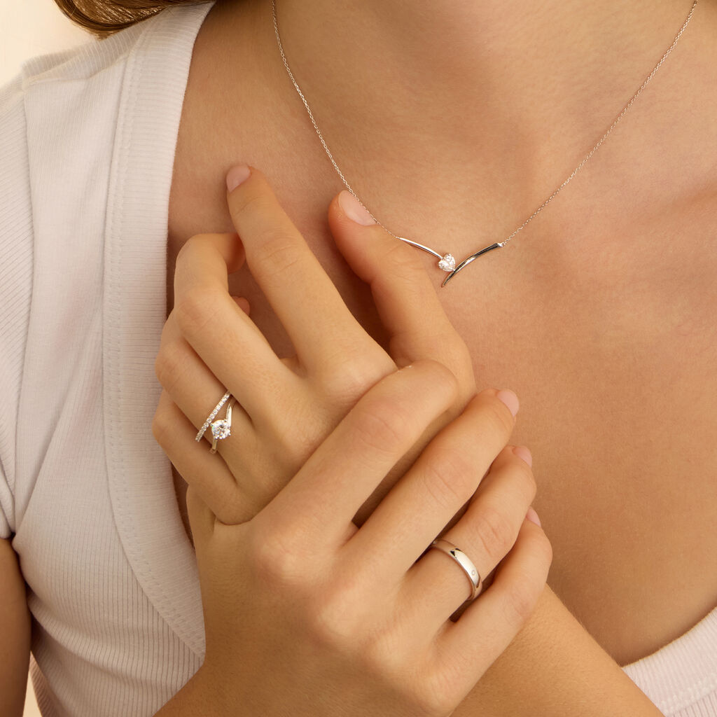 Anello Solitario Claire Oro Bianco Cubic Zirconia