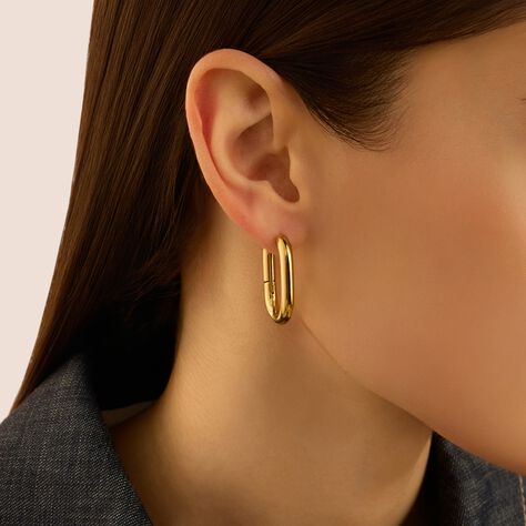 Orecchini A Cerchio Radiance Acciaio Dorato - Orecchini a Cerchio Donna | Stroili