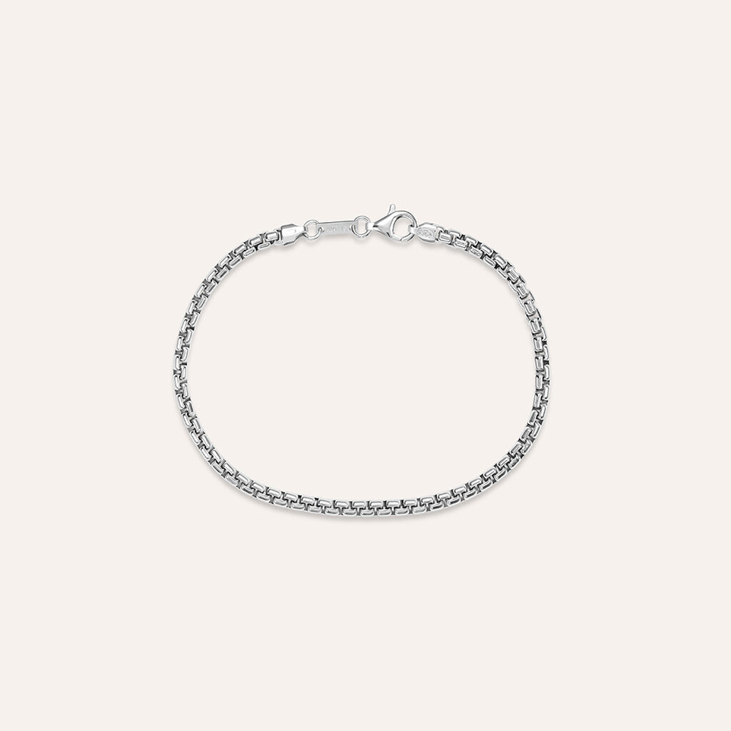 Bracciale Catena Gentleman Argento Rodiato