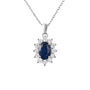 Collana Charlotte Oro Bianco Zaffiro Diamante
