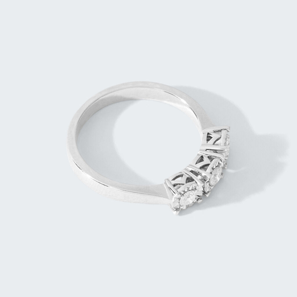 Anello Trilogy Diamotion Oro Bianco Diamante - Anelli con Pietre Donna | Stroili