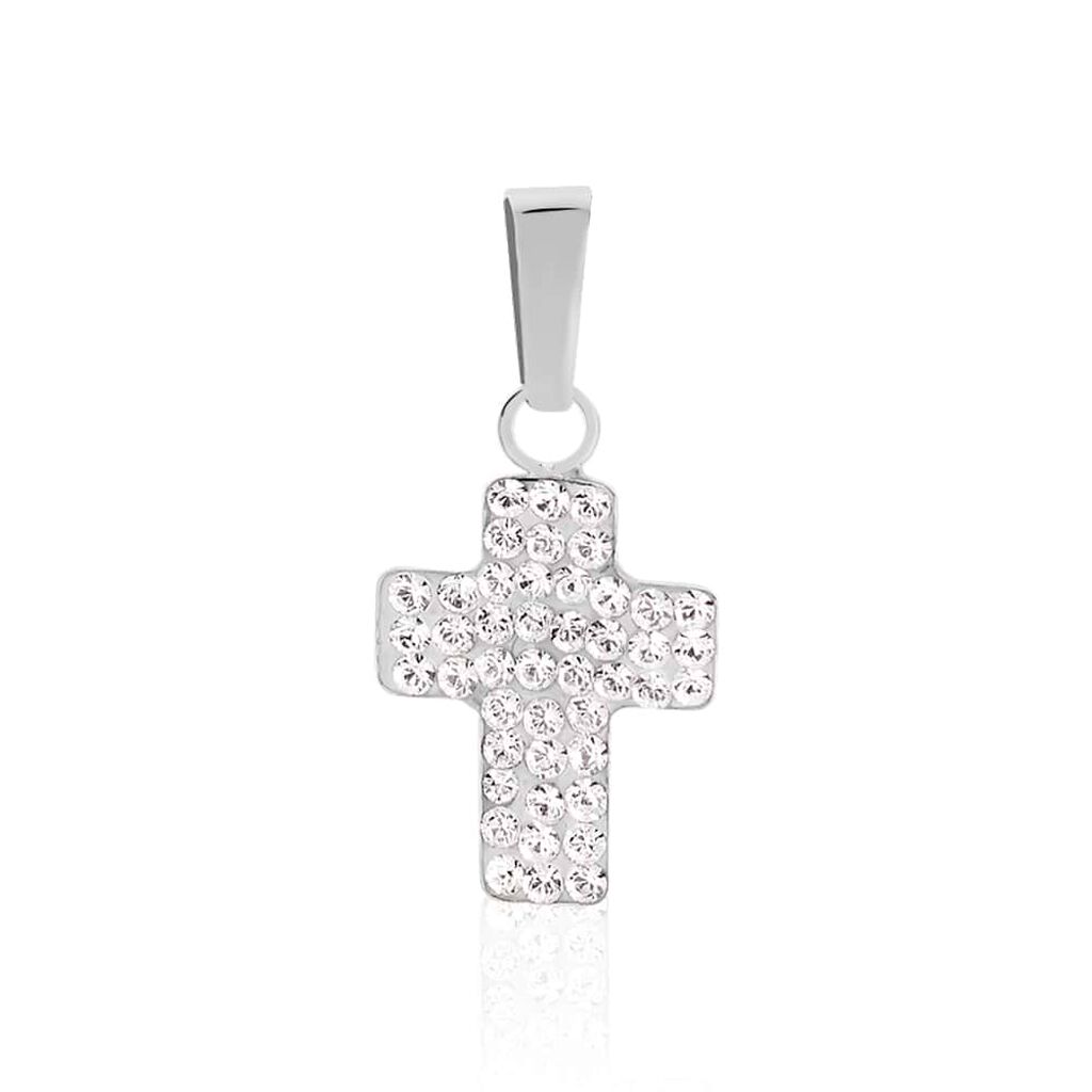 Pendente Holy Oro Bianco Cristallo - Ciondoli Donna | Stroili