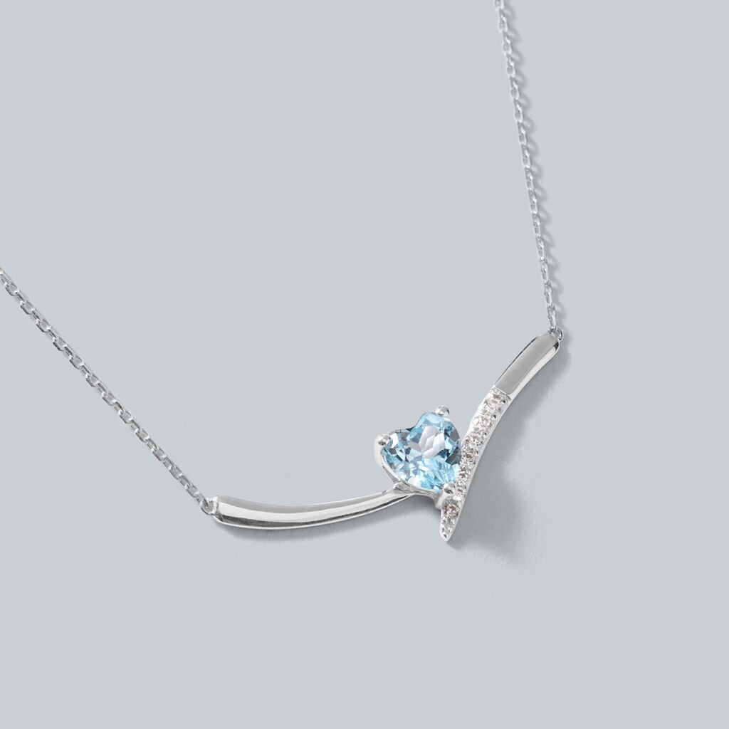 Collana Punto Luce Amélie Oro Bianco Topazio Cubic Zirconia - Collane Punto Luce Donna | Stroili