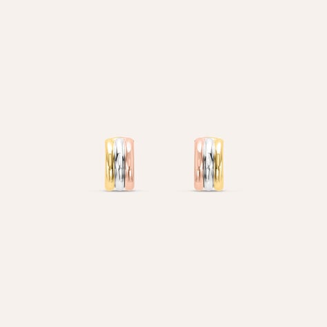 Orecchini Lobo Gold Essence Oro Tricolore - Orecchini a Lobo Donna | Stroili
