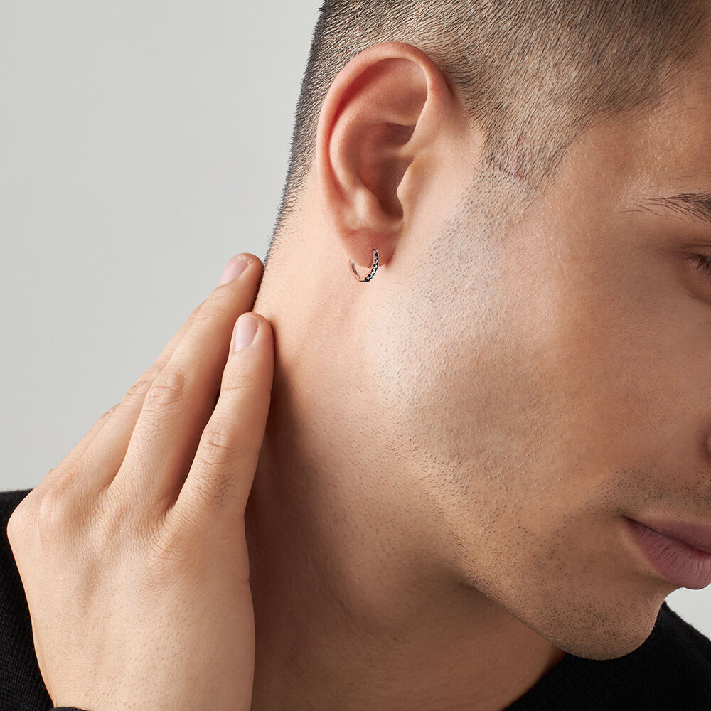 Mono Orecchino A Cerchio L homme Or Oro Bianco Spinello 1426327