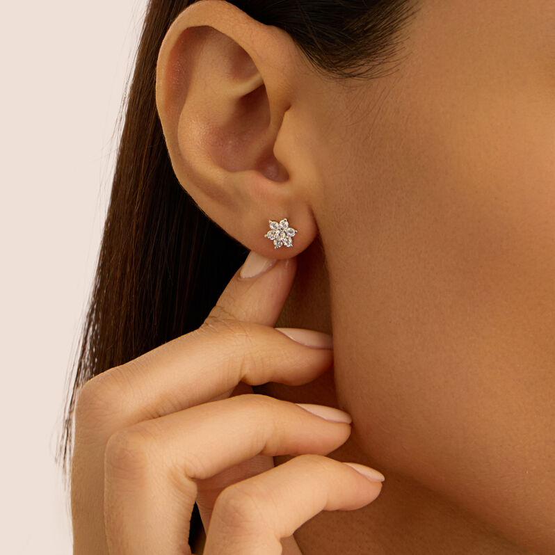 Orecchini Lobo Silver Elegance Argento Rodiato Cubic Zirconia - Orecchini a Lobo Donna | Stroili