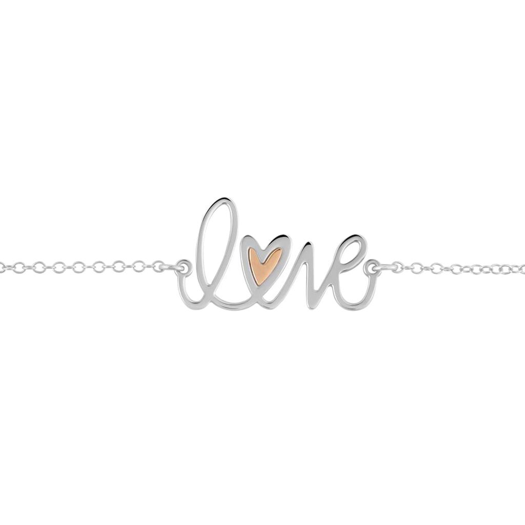 Bracciale Silver Collection Argento Bicolore Bianco / Rosa - Bracciali Love Donna | Stroili