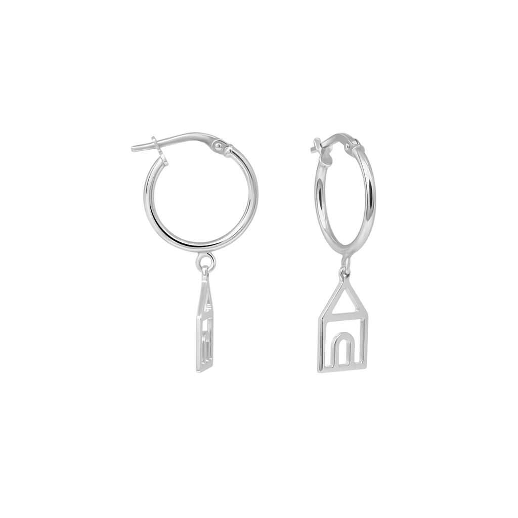 Orecchini A Cerchio Silver Collection Argento Rodiato