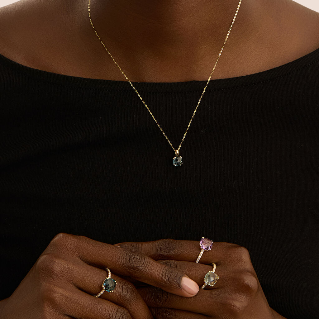 Collana Punto Luce Amélie Oro Giallo Topazio