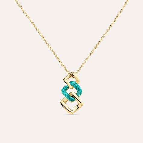 Collana Aura Acciaio Dorato Cristallo - Collane Donna | Stroili