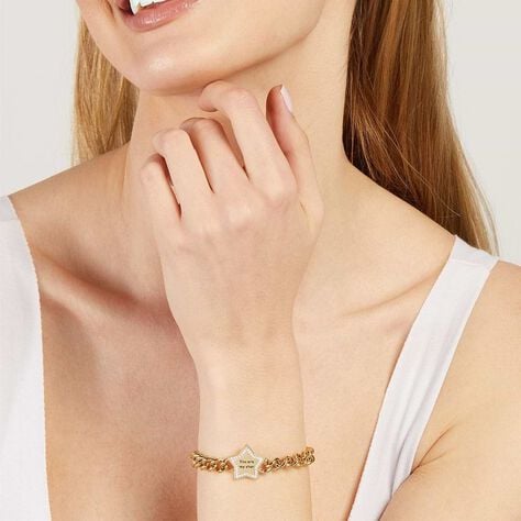 Bracciale Lady Message Acciaio Dorato Spirituality e Cristalli - Bracciali Donna | Stroili