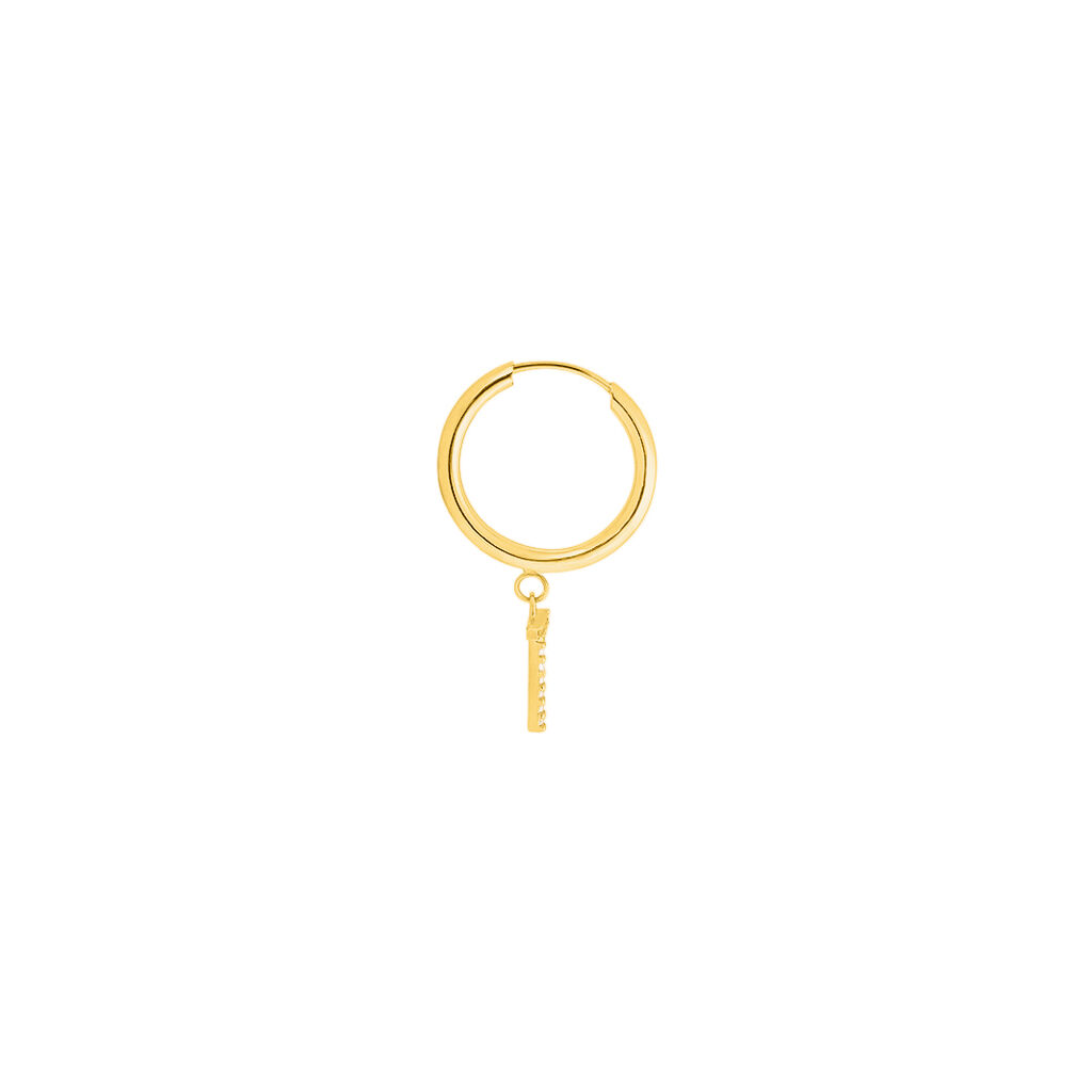 Mono Orecchino A Cerchio Toujours Oro Giallo Cubic Zirconia - Mono Orecchino Donna | Stroili