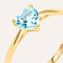 Anello Solitario Am&eacute;lie Oro Giallo Topazio