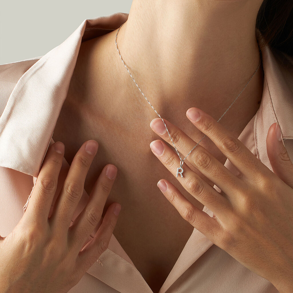 Pendente Sophia Oro Bianco Diamante - Ciondoli Donna | Stroili