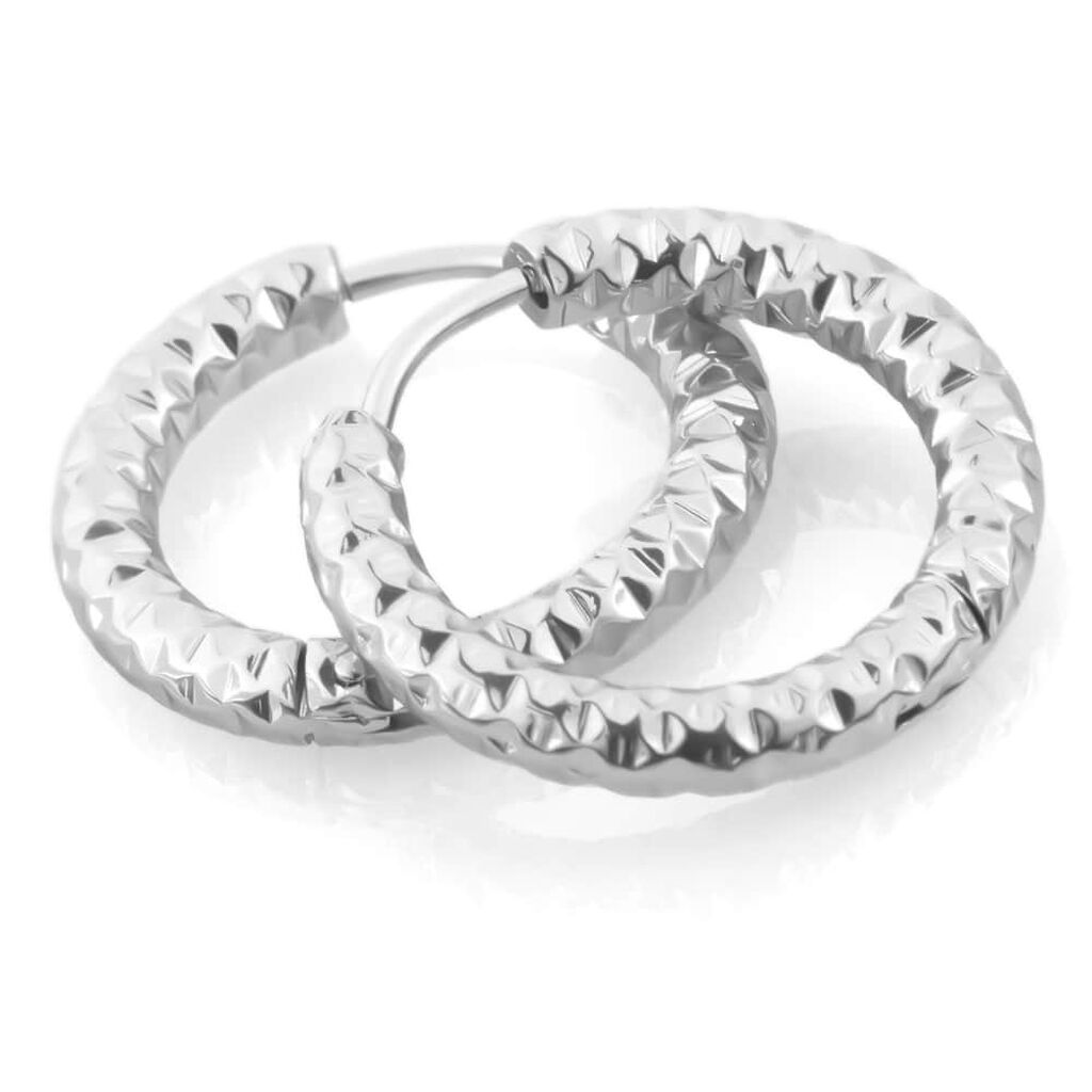 Orecchini A Cerchio Moonlight Acciaio