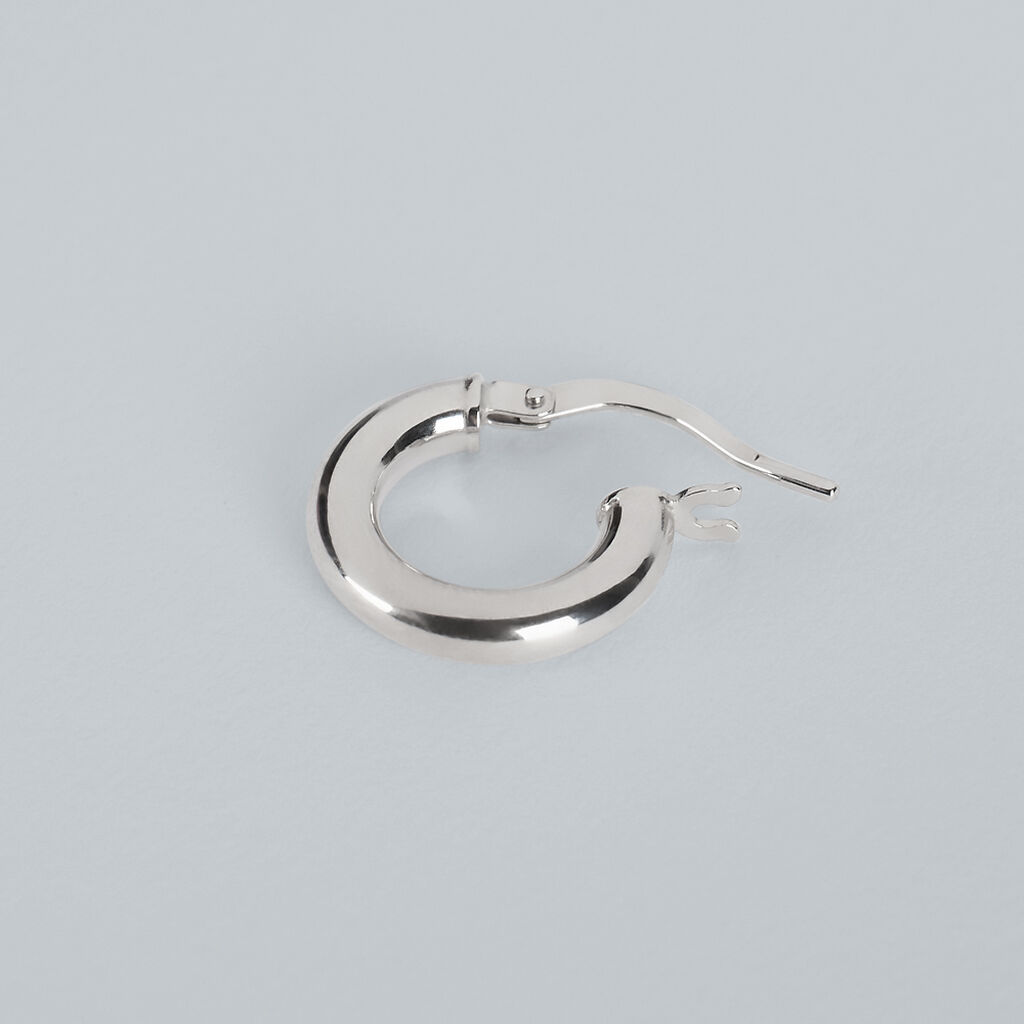 Orecchini A Cerchio Toujours Oro Bianco - Orecchini a Cerchio Donna | Stroili