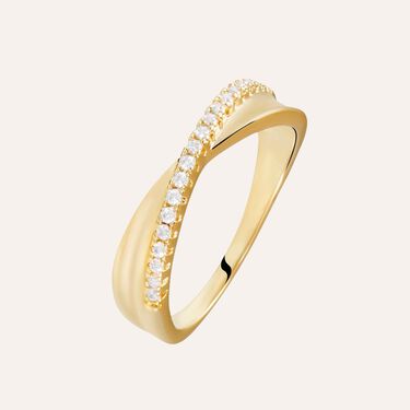Anello Golden Dream Placcato Oro Giallo Cubic Zirconia