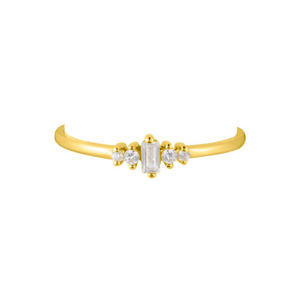 Anello Fantasia Claire Oro Giallo Cubic Zirconia
