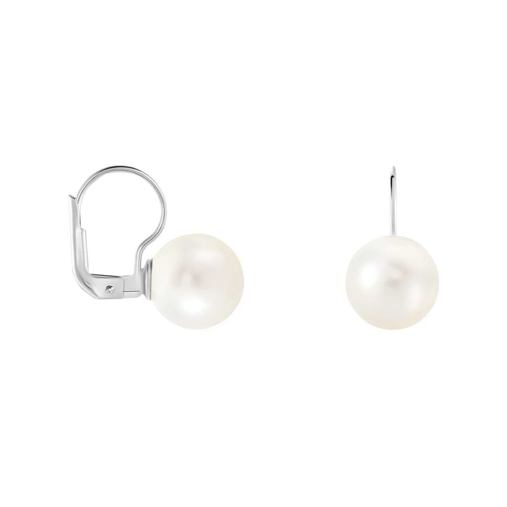 Orecchini Pendenti Silver Pearls Argento Rodiato Perla sintentica