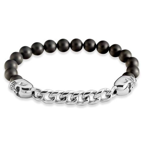 Bracciale in acciaio e pietra - Bracciali Uomo | Stroili