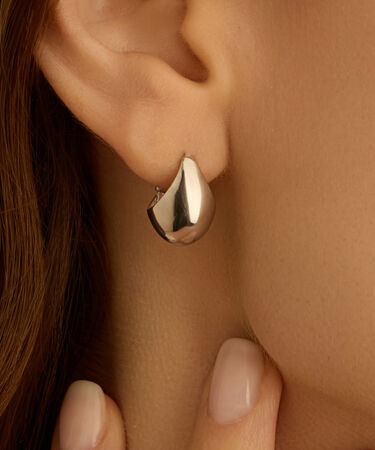 Orecchini A Cerchio Silver Collection Argento Rodiato