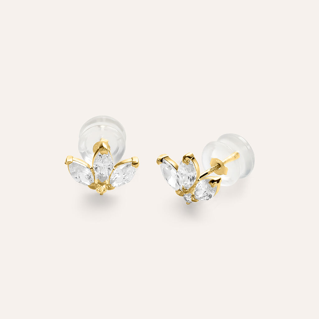 Orecchini Lobo Bon Ton Oro Giallo Cubic Zirconia - Orecchini a Lobo Donna | Stroili
