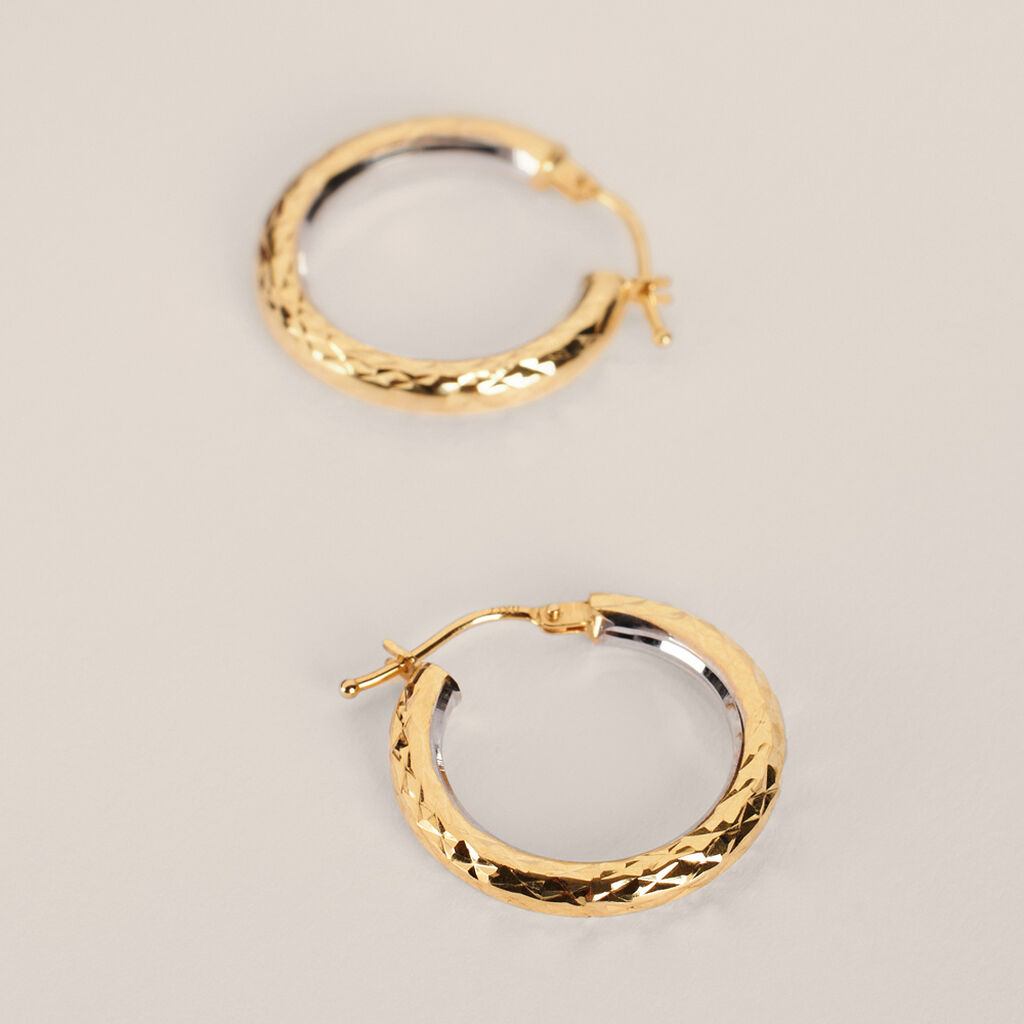 Orecchini A Cerchio Toujours Oro Bicolore