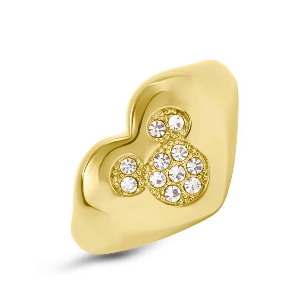 Anello Chevalier Mickey Mouse & Friends Acciaio Dorato Cristallo