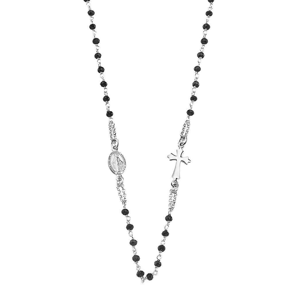 Collana Rosario Silver Soul Argento Rodiato Cristallo - Collane Rosario Donna | Stroili