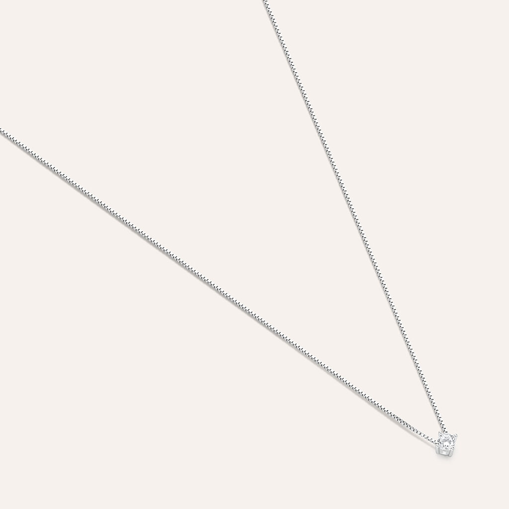 Collana Punto Luce Silver Elegance Argento Rodiato Cubic Zirconia