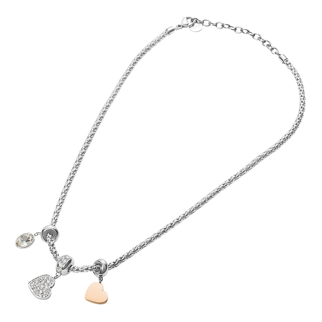 Collana Lady Chic Acciaio Bicolore Bianco / Rosa Cristallo - Collane Donna | Stroili