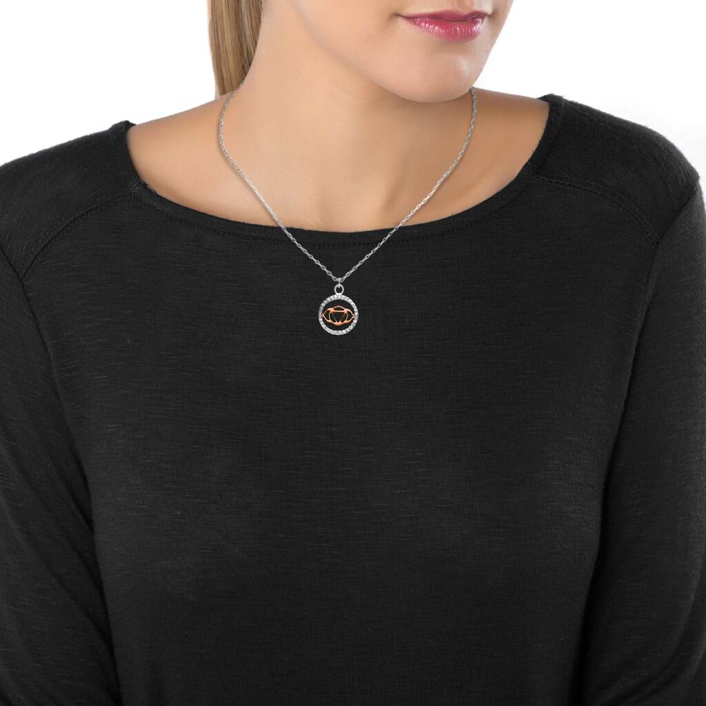 Collana in argento bicolore e zirconi con ciondolo VI Chakra dell'intuizione - Collane Donna | Stroili