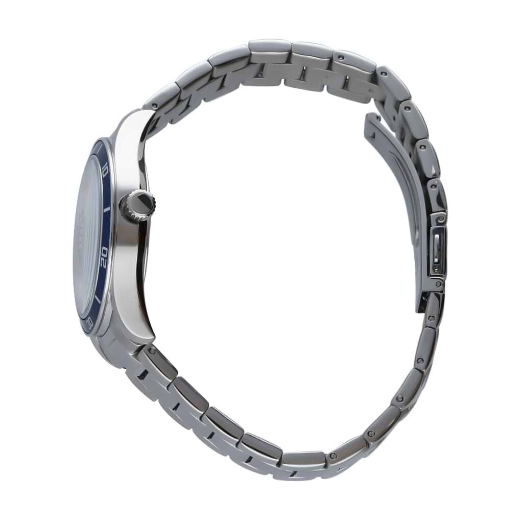 Wimbledon orologio in acciaio silver con quadrante bianco e ghiera blu - Orologi per Prima Comunione Uomo | Stroili