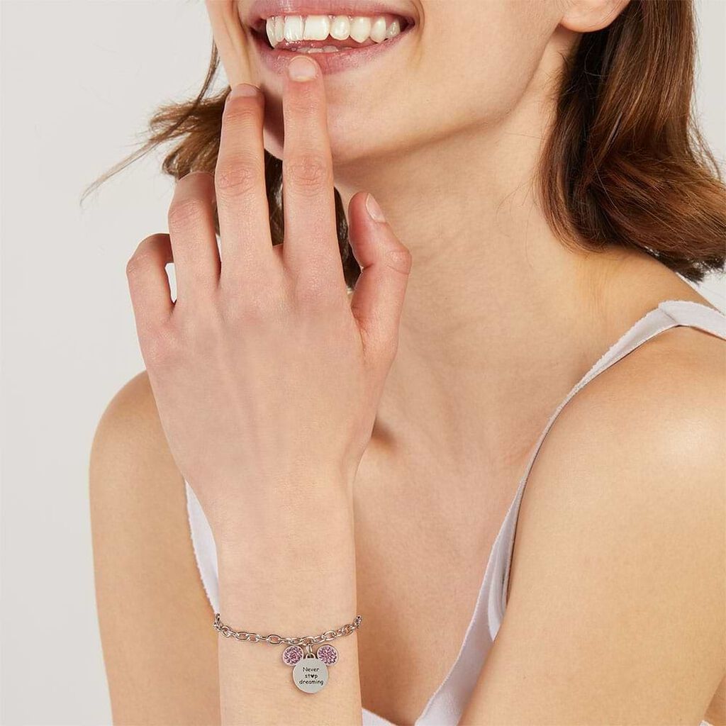 Bracciale Lady Message Acciaio Cristallo - Bracciali con Incisione Donna | Stroili
