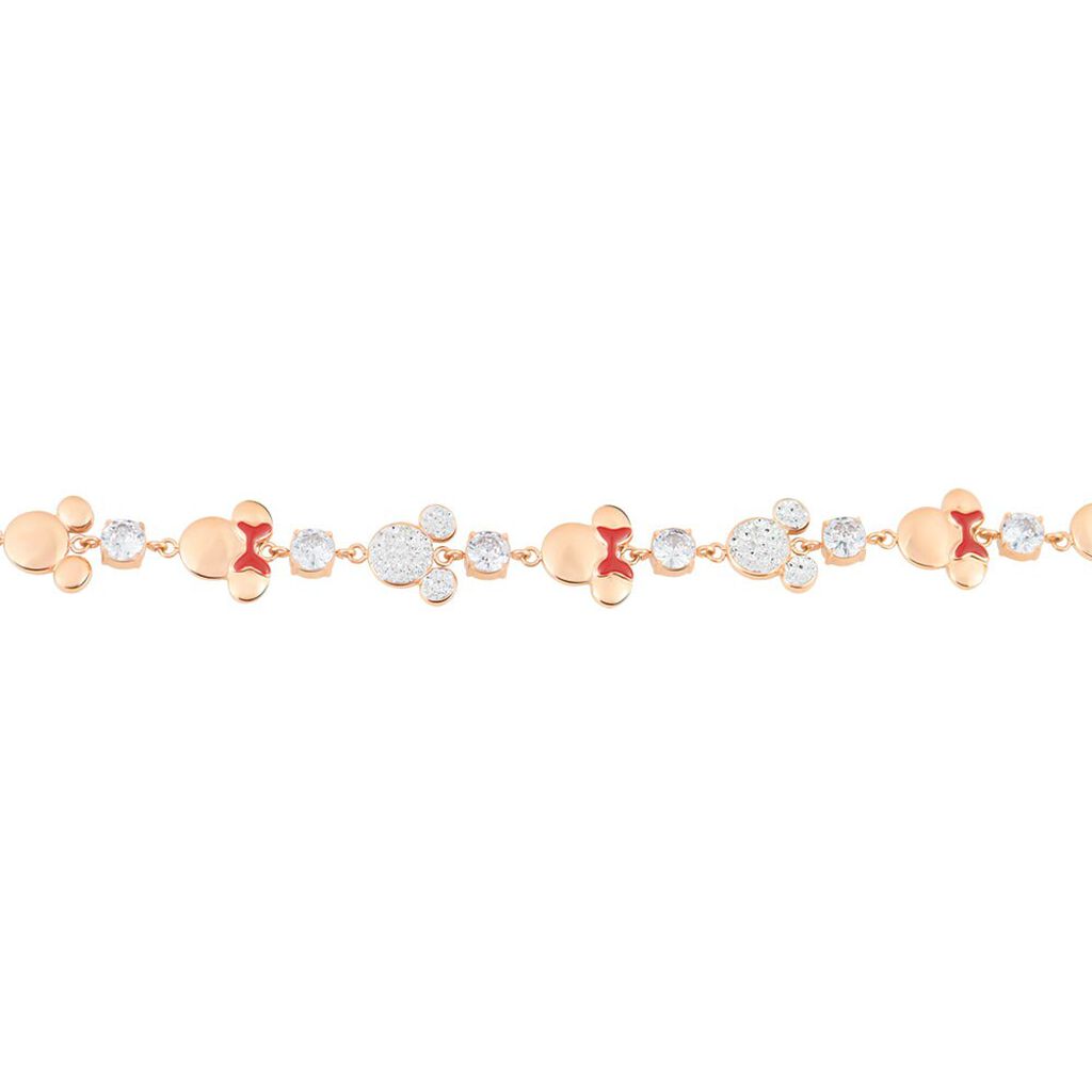 Bracciale Mickey Mouse & Friends Acciaio Rosa Cristallo - Bracciali Donna | Stroili