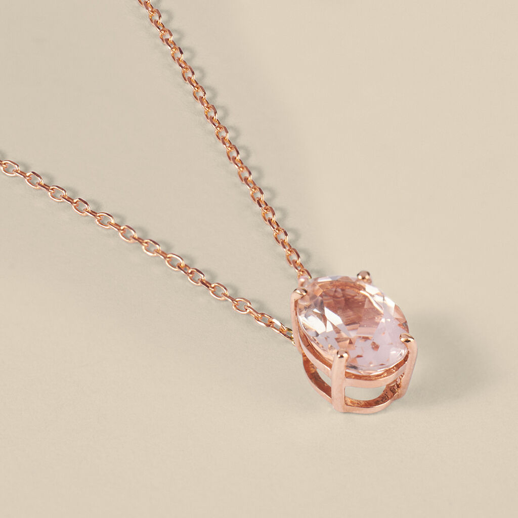 Collana Punto Luce Jasmine Oro Rosa Morganite Diamante - Collane Punto Luce Donna | Stroili