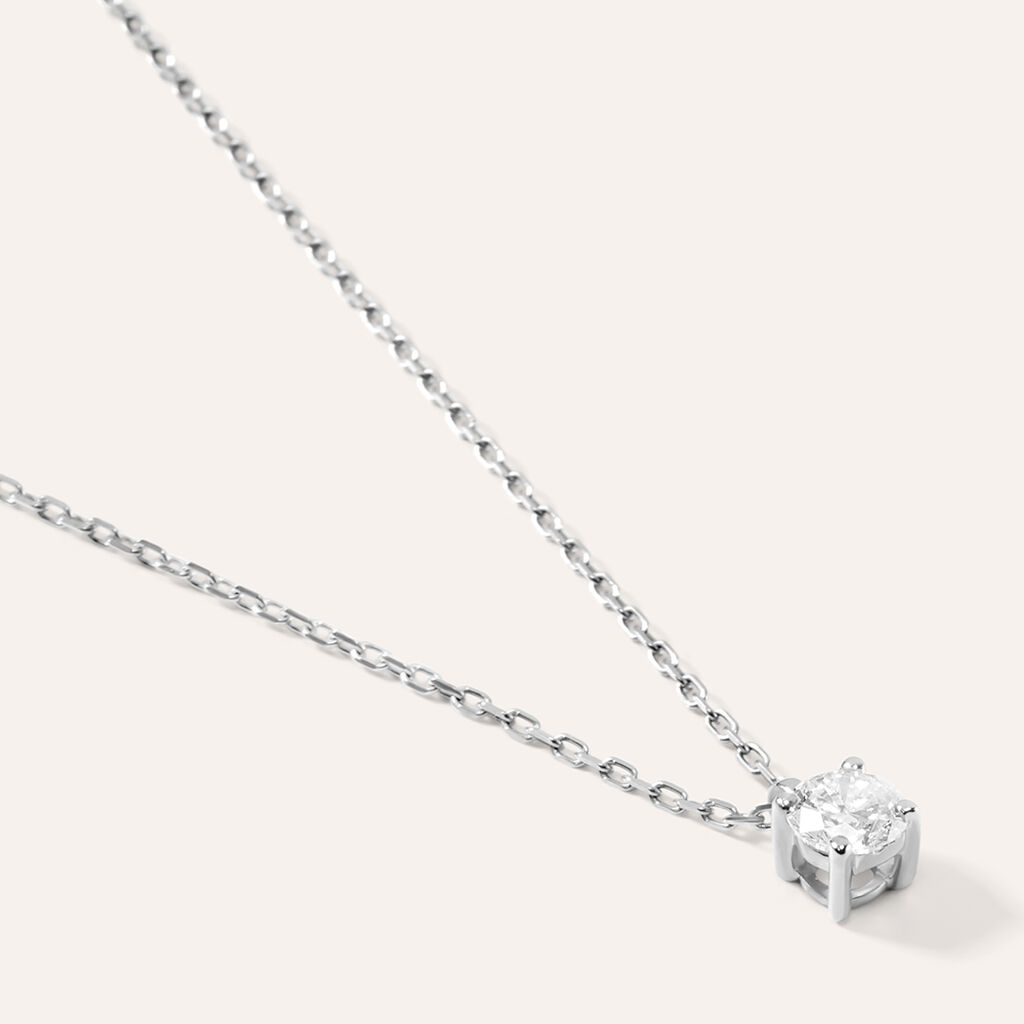 Collana Punto Luce Grace Oro Bianco Diamante