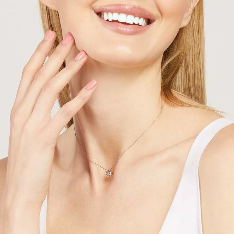 Collana Punto Luce Claire Oro Bianco Cubic Zirconia - Collane Punto Luce Donna | Stroili